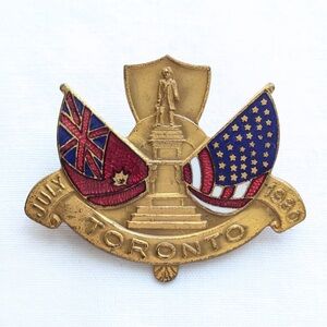 Toronto USA Flag Pin Brooch July 1930
